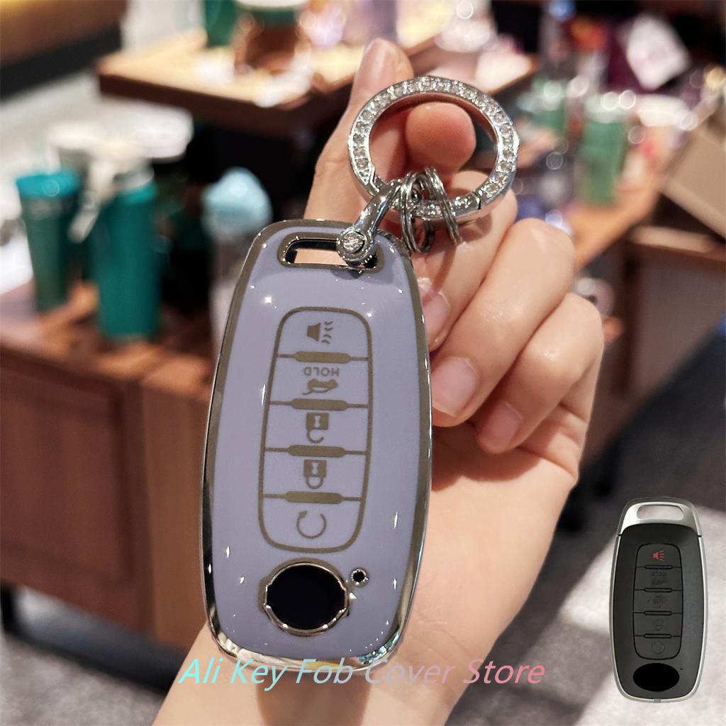 Schlüsselanhängerhülle mit Schlüsselband für 2023 Rogue für Nissan Pathfinder 2024 5 Tasten