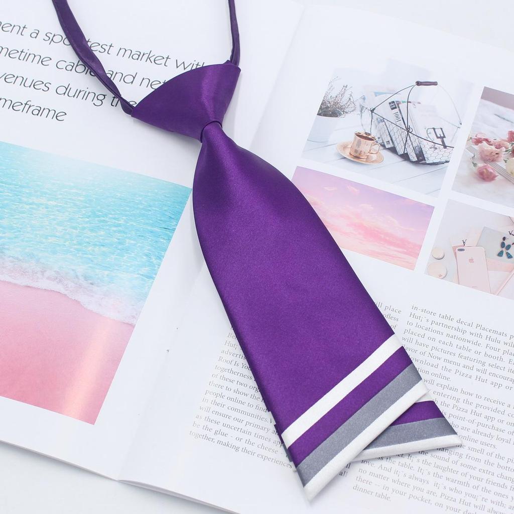 Korean Style Silk Blend Double Layer Bow Tie for Women - Academy Style JK Uniform