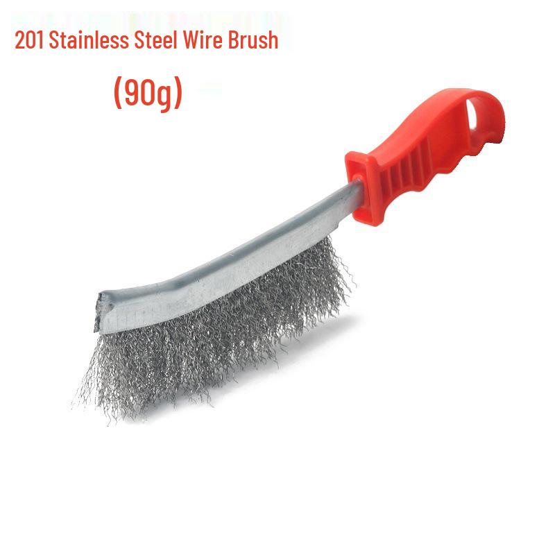 Stainless Steel & Copper Wire Brush with Plastic Handle for Rust and Gap Cleaning