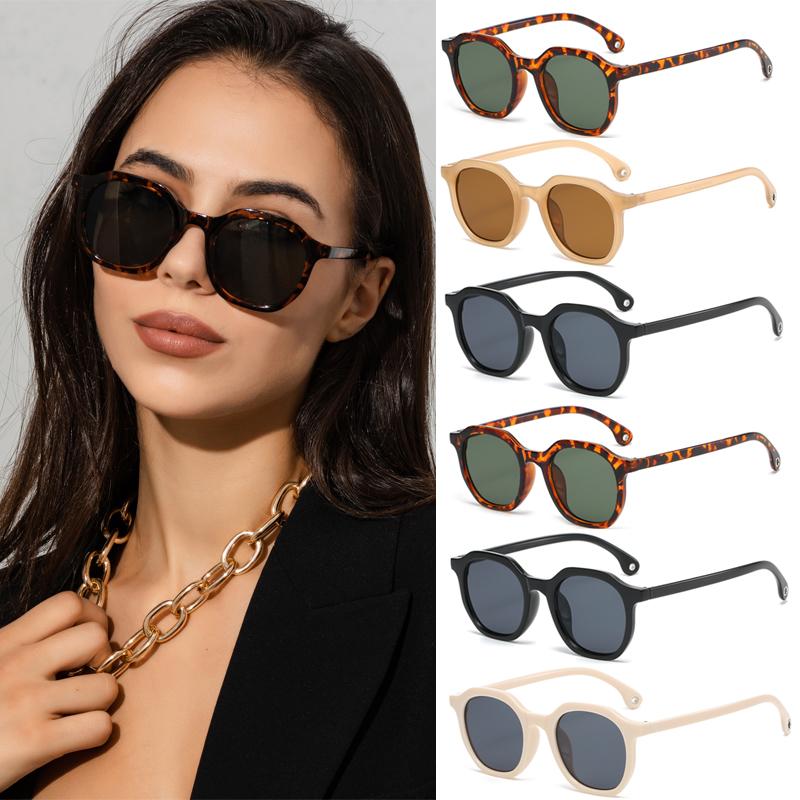 6pcs pack Classics Oval-form Sun shades Women Outdoor For driving Cycling Green Leopard Sun Eyewear Women Popular Eyeglasses Eyewear show as picture