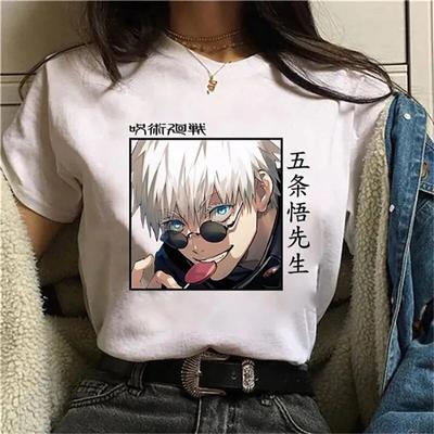 New Anime T Shirt Cool Gojo Satoru Printed Round Neck Short Sleeve Unisex/Women Fashion Casual Loose Tee Tops