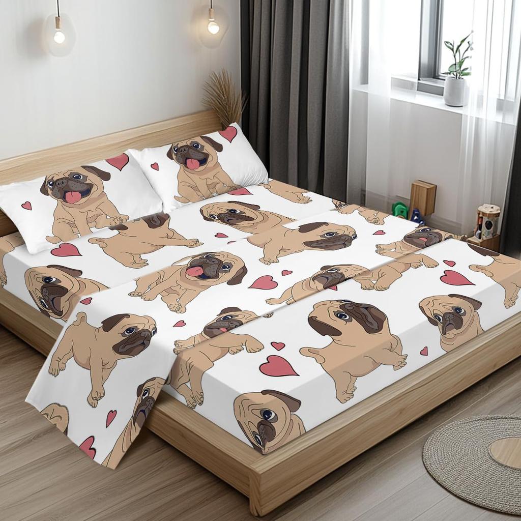 Bohemian Pink Pattern Sheet Four-Piece Bedding Set Bedroom Dormitory Bedding Decoration