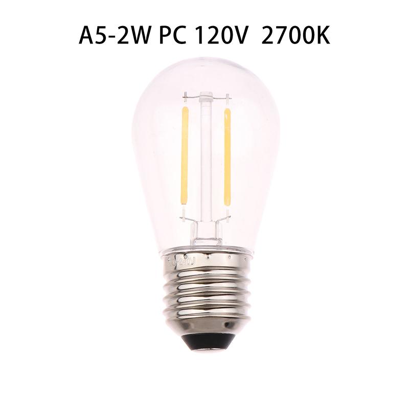 S14 Plastics Led Bulb E27/E26 3V 120V Warm White 2W 1W Shatterproof Lamp Bulbs For String Light Christmas Decoration