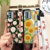 Protective Phone Holder Phone Case For Nokia G22 Silicone Flower Waterproof Wristband Lanyard Ring Dirt-resistant