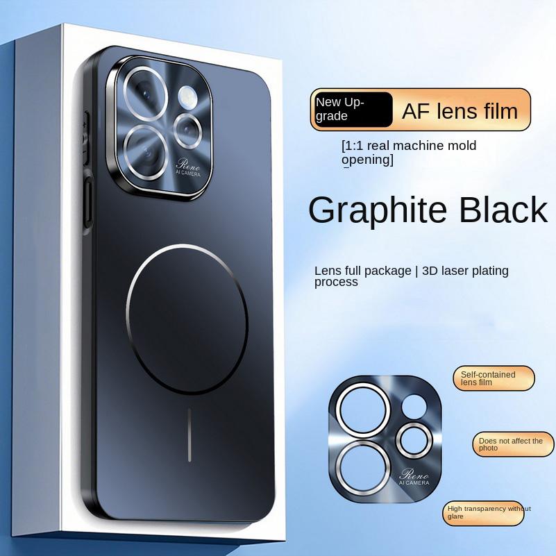 Micro-frosted Ice Feeling Explosion-proof All-inclusive Lens Magnetic Ring Case For OPPO Reno 15 Pro Reno 15 14 Protect Cover