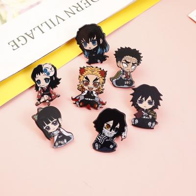 Japanese Anime Brooch Demon Slayer Acrylic Brooch DIY Decoration Backpack Clothes Hat Gifts for Friend