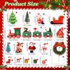 18 Pieces Christmas Cake Decoration Train Christmas Tree Santa Sleigh Reindeer for Christmas Themed Birthday Party Supplies