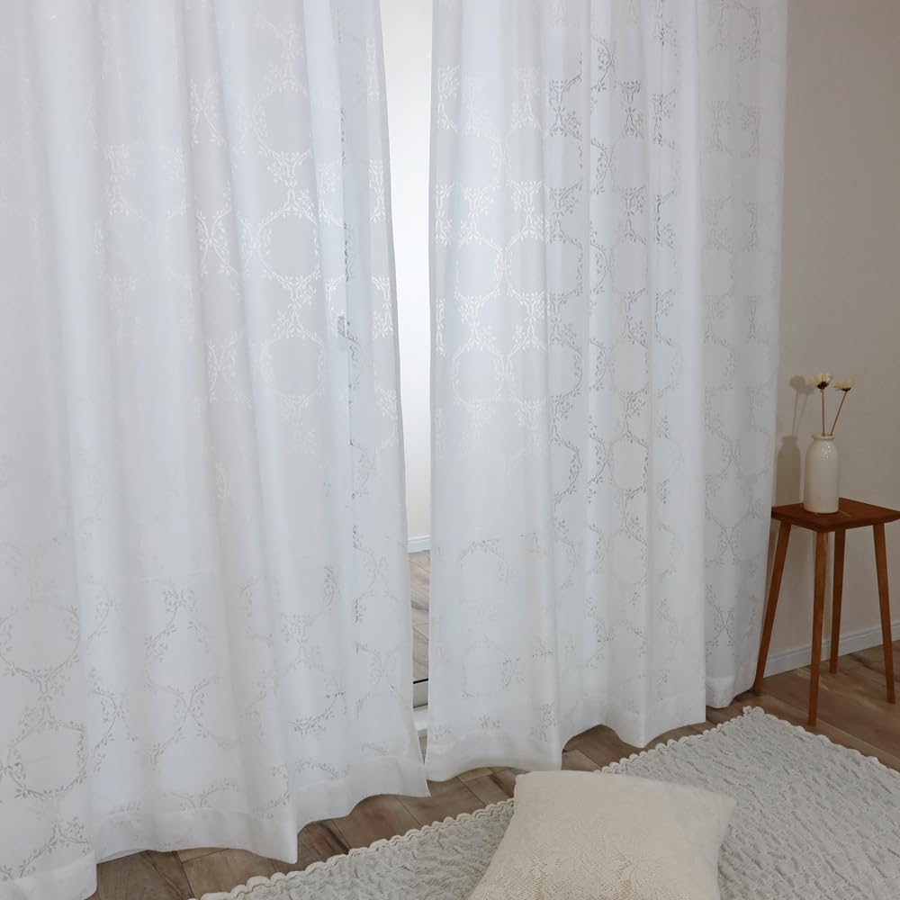 

Комплект из 2 кружевных штор-зеркал 34131 Белые 100 см шириной x 163 см [Размер 144] Сделано в Японии Огнестойкие [Zameha] (приблизительно. Длинная) Теплозащитный, белый