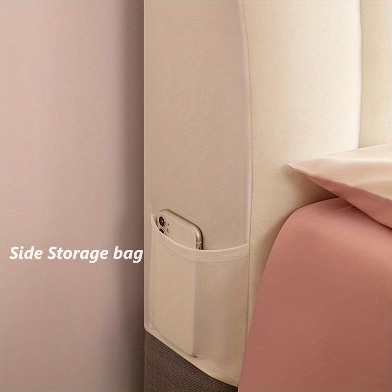 Short Plush Quilted Headboard Cover Luxury Soft Thick Velvet Bed Head Cover All-inclusive Bedside Protector Cover