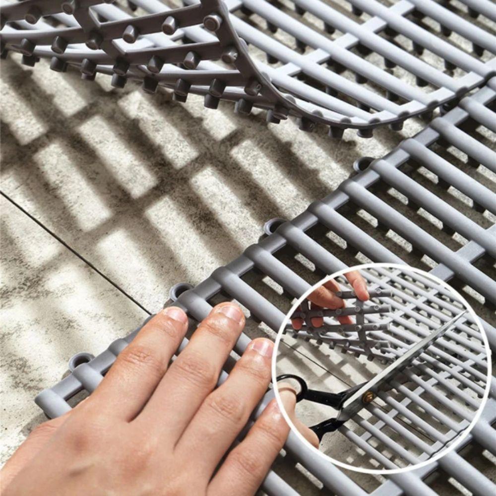 Drainage Non-Slip Mat Interlocking Floor Mat Hollow Splicing Shower Mat  Swimming Pool