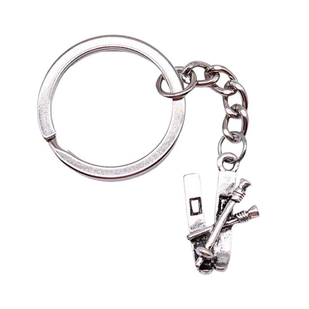 Metal Fittings Yoga Keychain Sport Theme Key Ring Souvenir 28mm