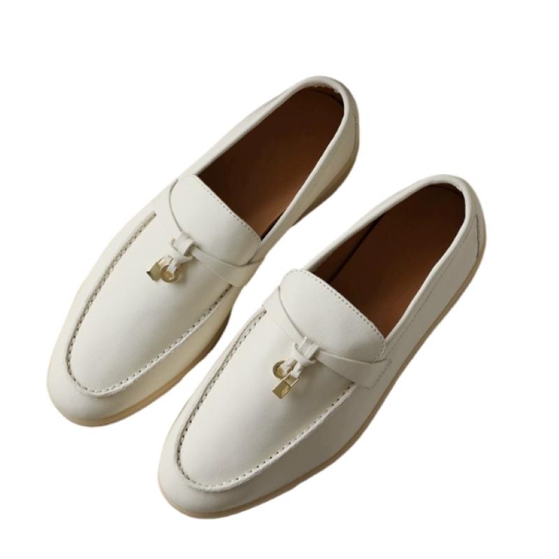 High-Grade Sheepskin Wear-Resistant Casual Loafer Shoes Couple's Loafers Customizable Colors Available A040224