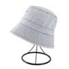 Retro washed denim bucket hat women's summer fashion versatile big head circumference showing face small sunshade basin hat men