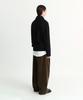 NONBLANK Loose Fit Zip-Up Collar Knit_Black
