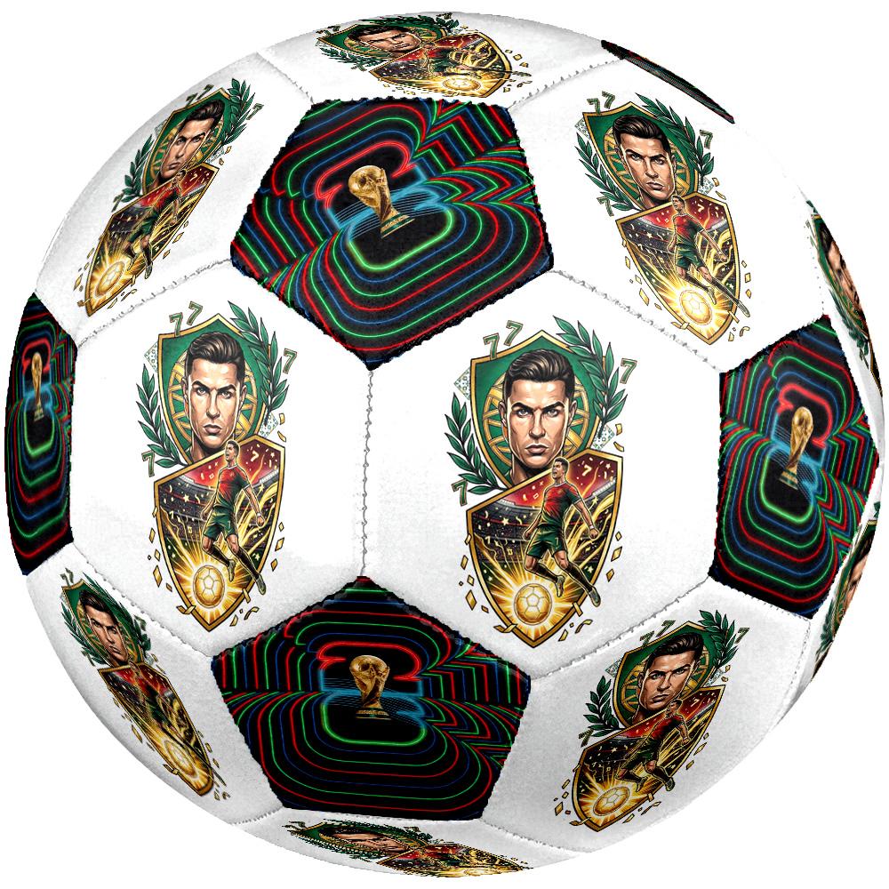 Ronaldo's Dynamic Leap Size 5 Soccer Ball Machine Sewn Indoor/Outdoor Training and Matches Unique Gift for Soccer Lovers