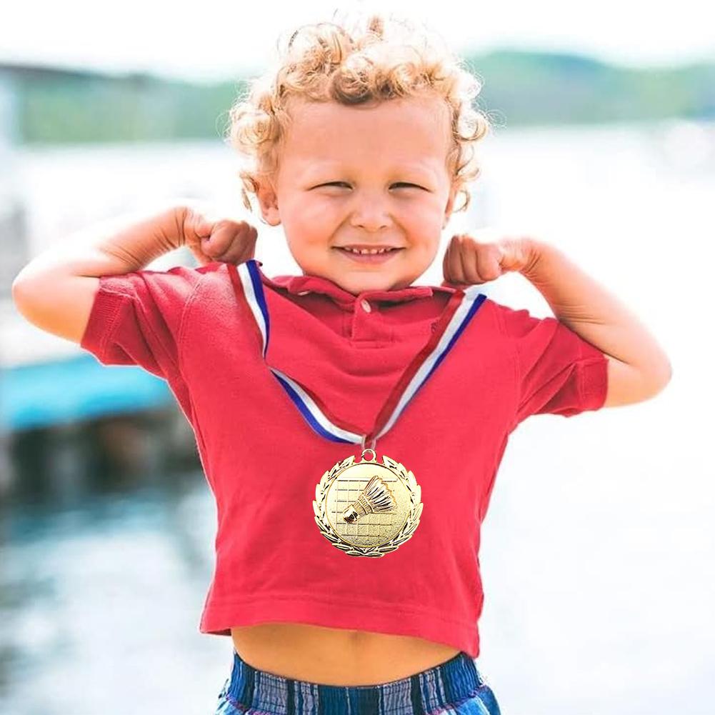 5cm Badminton Medal Gold/Silver/Bronze Medal Zinc Alloy Sports Medals Badminton Award Medals for Games Sports Competitions