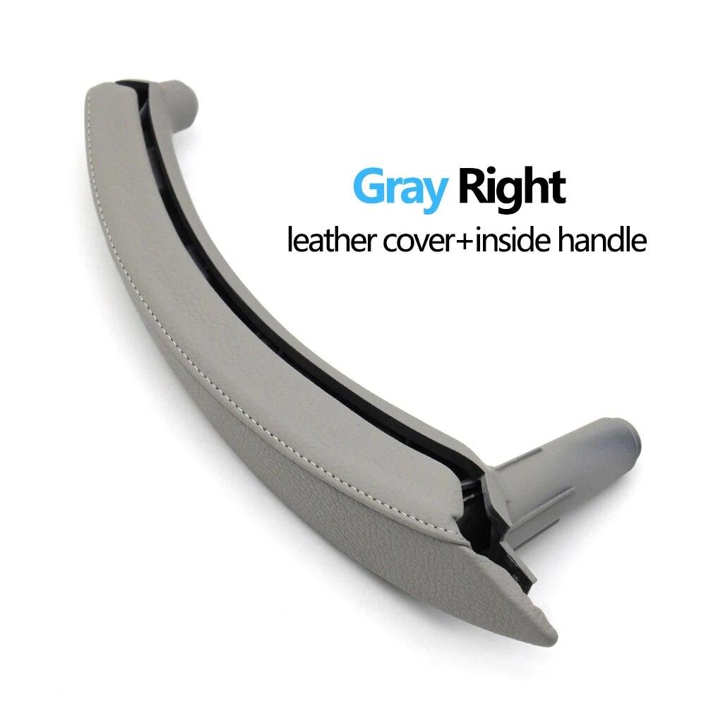 LHD RHD Interior Passenger Doors Pull Handle with Leather Outer Cover For BMW X5 X6 E70 E71 E72