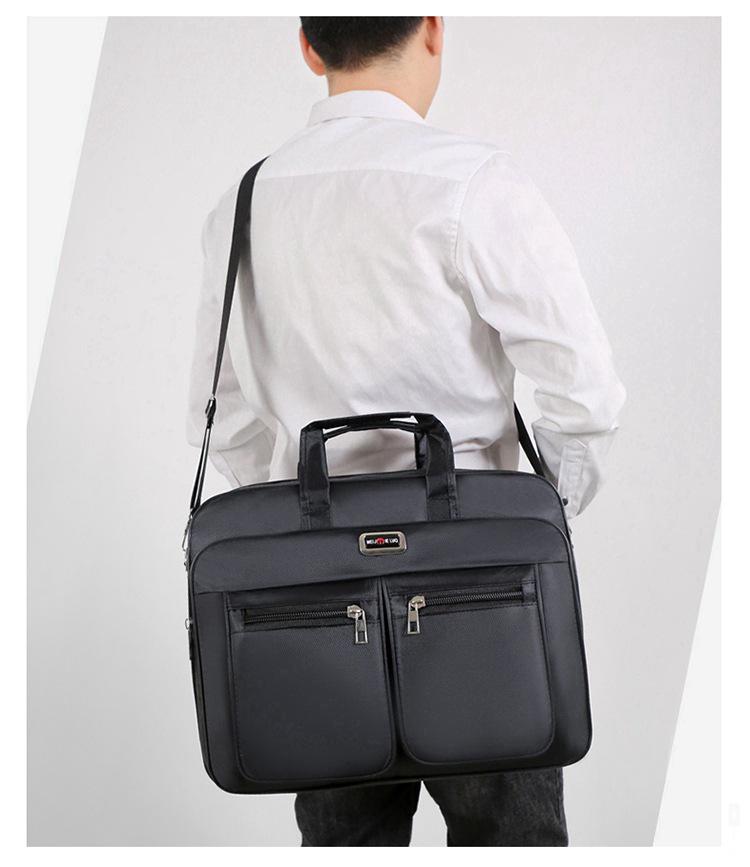 Men's 20" Oversized Waterproof Oxford Messenger Bag - Durable Business & Travel Briefcase