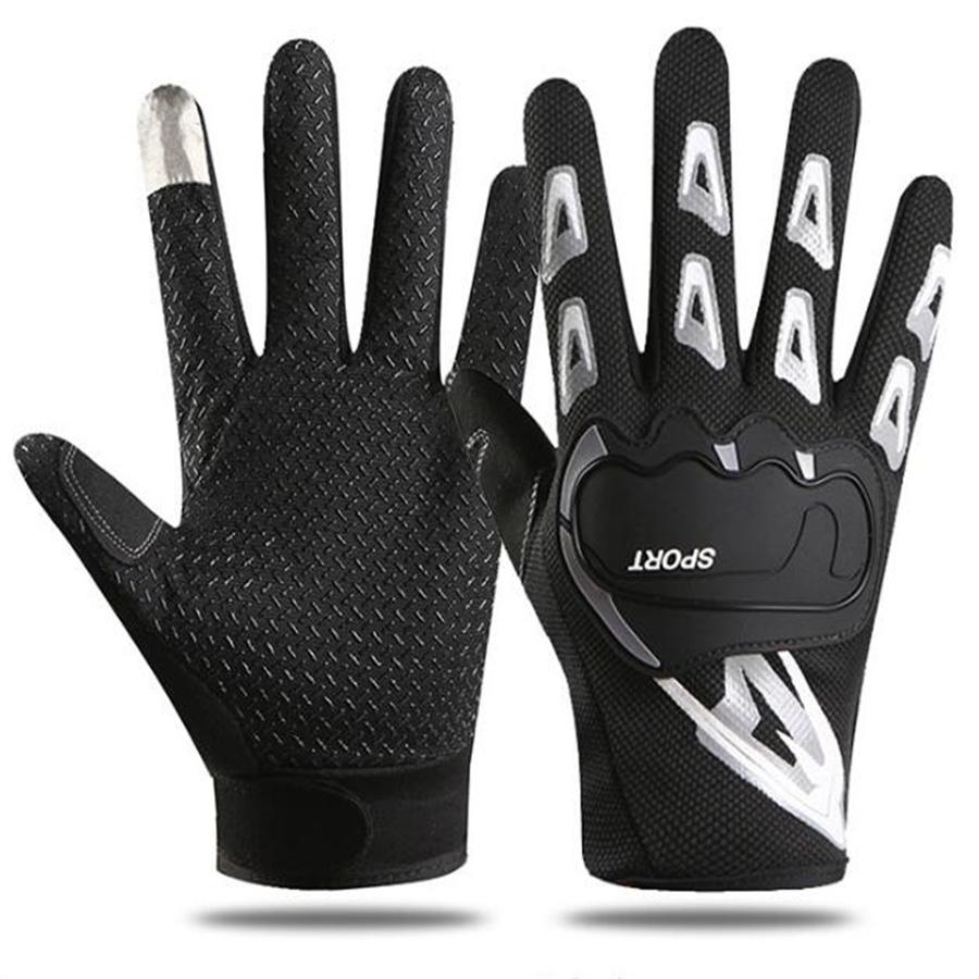 Motorcycle Touchscreen Gloves, Breathable Anti-Slip Protective Gloves for Cycling & Outdoor Sports L чёрный