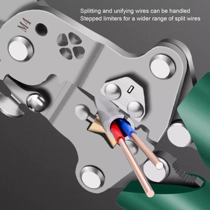 16 In 1 Foldable Wire Stripper Multifunctional Wire Stripping Plier Cable Cutter Crimper Tool For Electrical Connectors