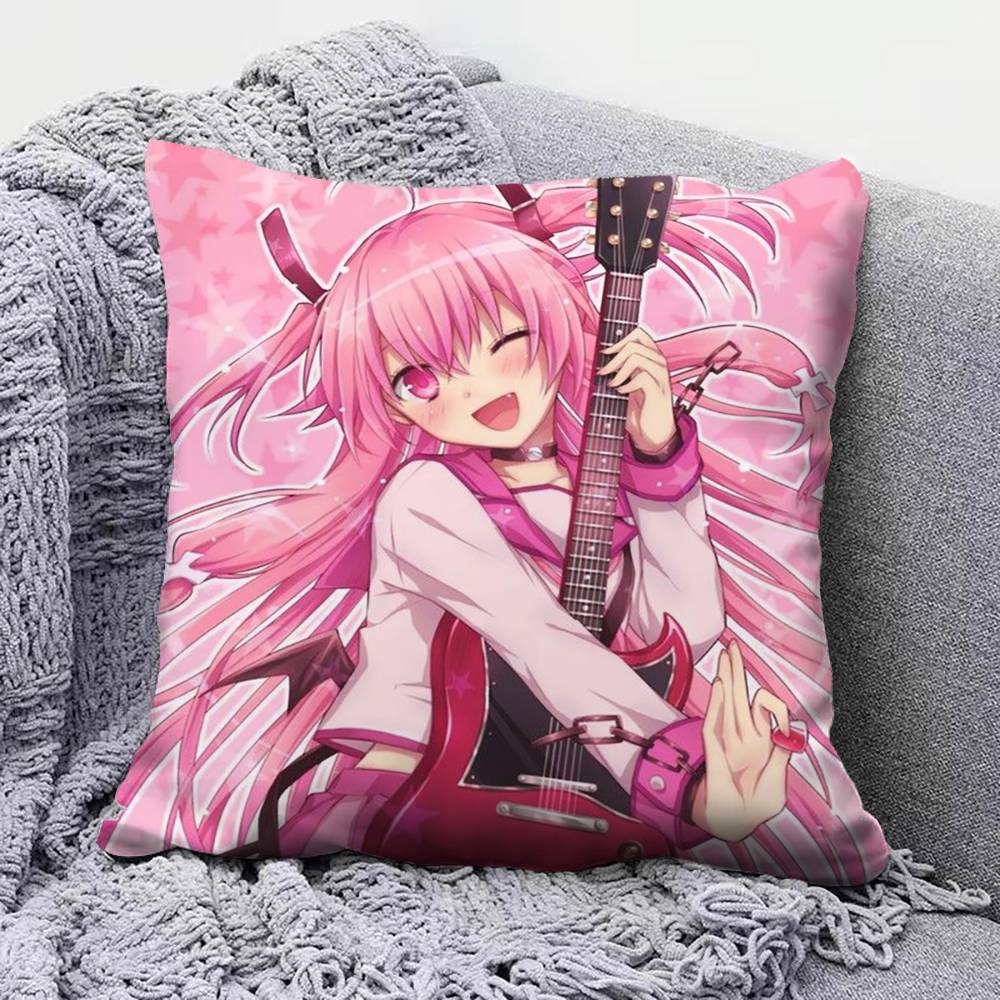 Angel Beats Anime Girl Cute Yui Kanade  Home Sofa Cushion Covers and Aecorative Custom Pillow Covers
