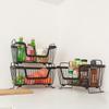 Multi-layer stackable fruit storage hand basket living room kitchen countertop seasoning vegetable snack basket