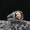 Eco-friendly American Punk Men's Eagle Head Ring