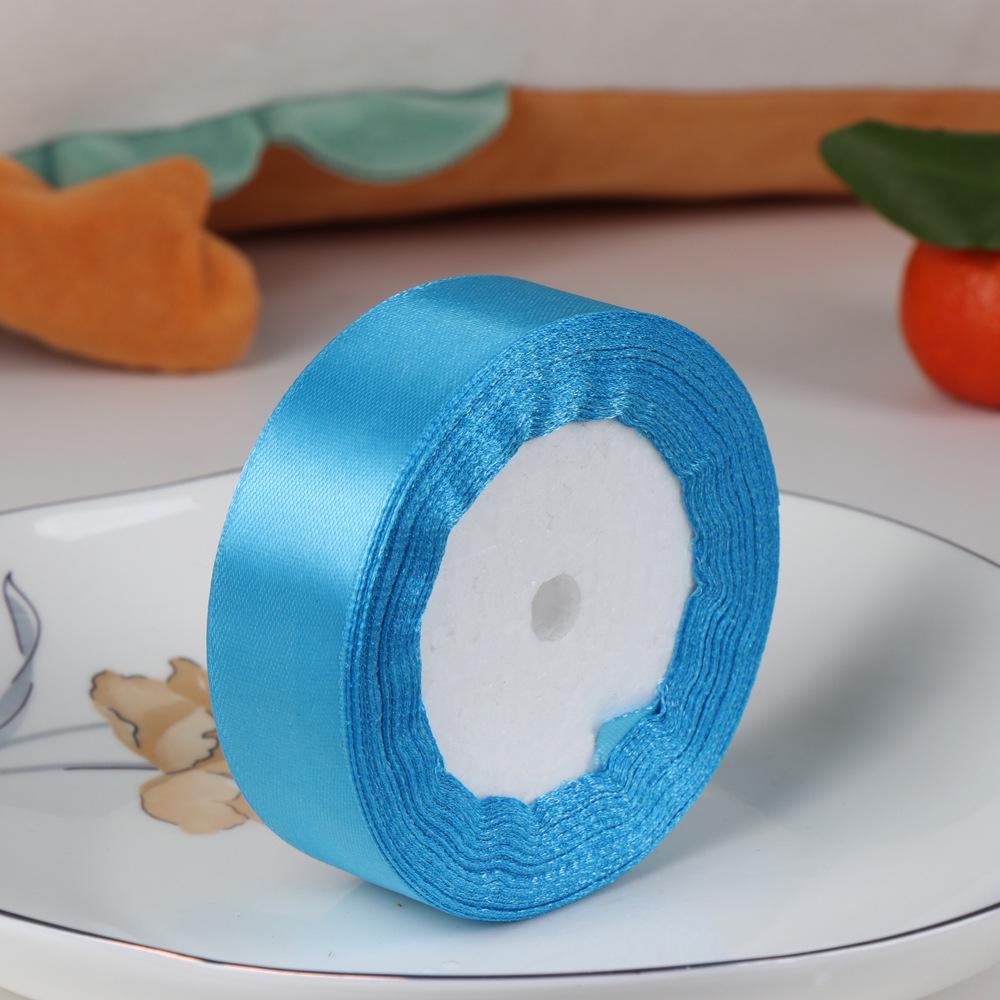 2.5cm Polyester Satin Ribbon for Cake Decoration, DIY Handmade Gift Box, and Gift Packaging.