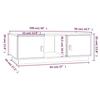 818266 vidaXL Table basse Blanc 100x50x35 cm Bois massif de pin
