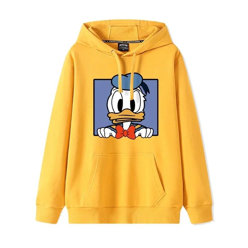 Children's Clothing MINISO Donald Duck Daisy Duck Hooded Hoodie Girl Sweater Loose Cartoon Kids Pullover Coat Anime Hoodie