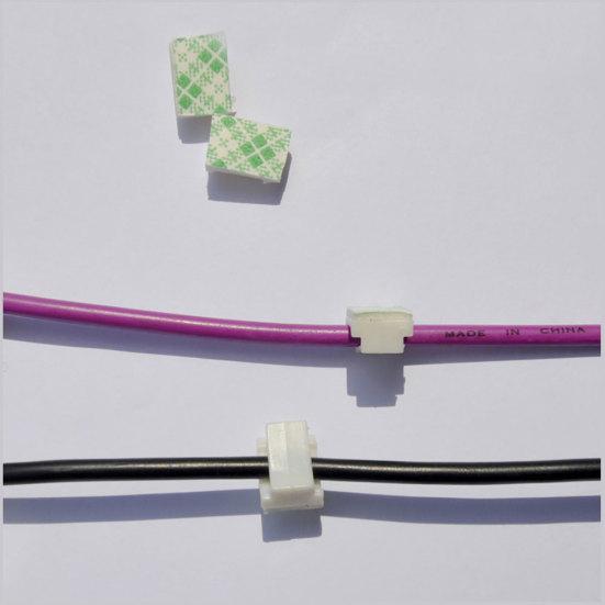40Pcs Car Vehicle Data Cord Cable Tie Mount Wires Fixing Clips Self-adhesive
