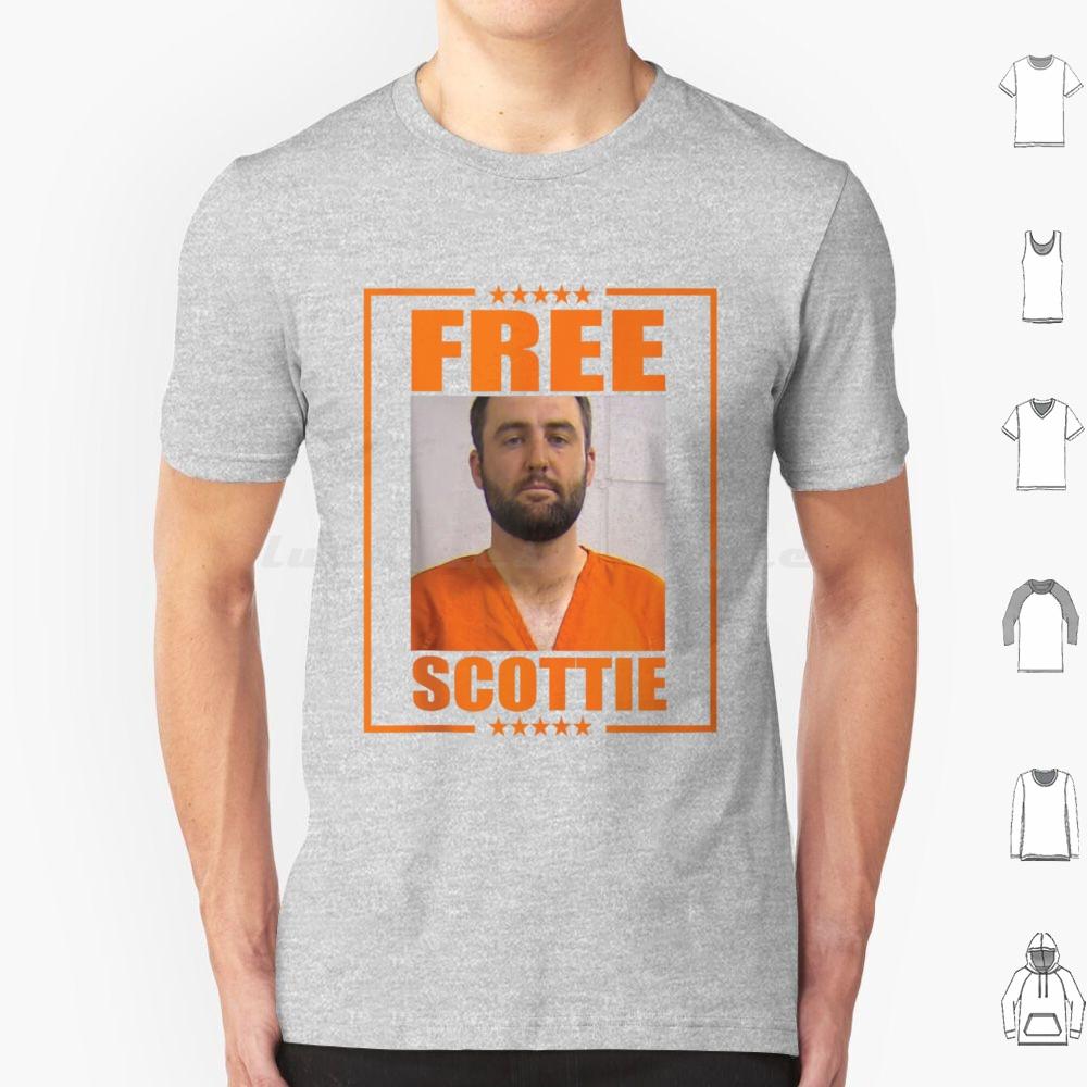 Free Scottie Mugshots T Shirt Cotton Men Women DIY Print Free Scottie Scottie Pga Valhalla Police Cops Scottie Scheffler Golf