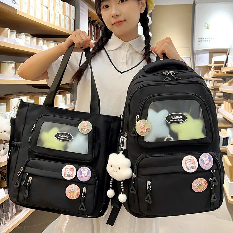 Tutorial Bag Tutorial Bag Carrying Book Bag Girls and Children Primary School Students Letter Pain Bag