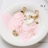 Fashion Jewelry Charms Keyring Girls Metal Keychain Shell Pearl