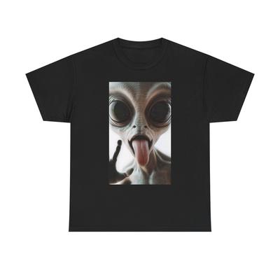 Lustiges Alien Grafik T-Shirt Unisex Schweres Baumwoll-Tee