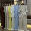  Spring and Autumn New European and American Women's Clothing Cross-border Long Sleeve Crew Neck T-Shirt Top Casual Wide Leg Pants Two-piece Set