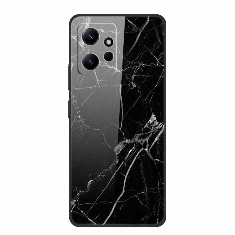 Marble For Redmi Note 12 4G Glass Case Tempered Back Cover Hard Cases For Xiaomi Redmi Note12 4G Protective Shell Colorful Capa