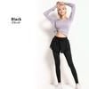 Teddy Yoga Pants with Shorts and yoga061 Women's Leggings, Lightweight, Fitness, Sportswear, Sweat-Wicking, Quick-Drying, (Black, M)