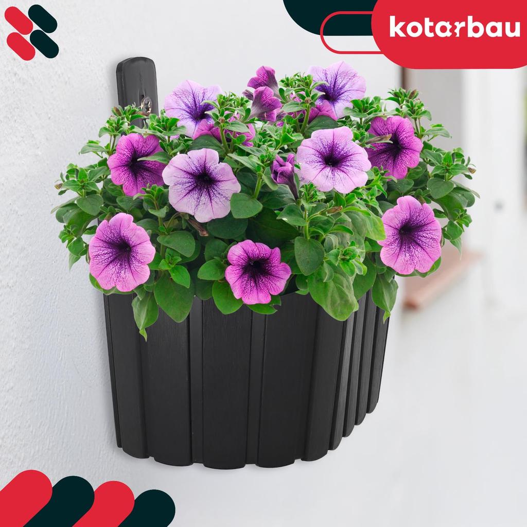 Wall Hanging Flower Pot For Wall Mounting Rustic White 20Cm 4 Pcs