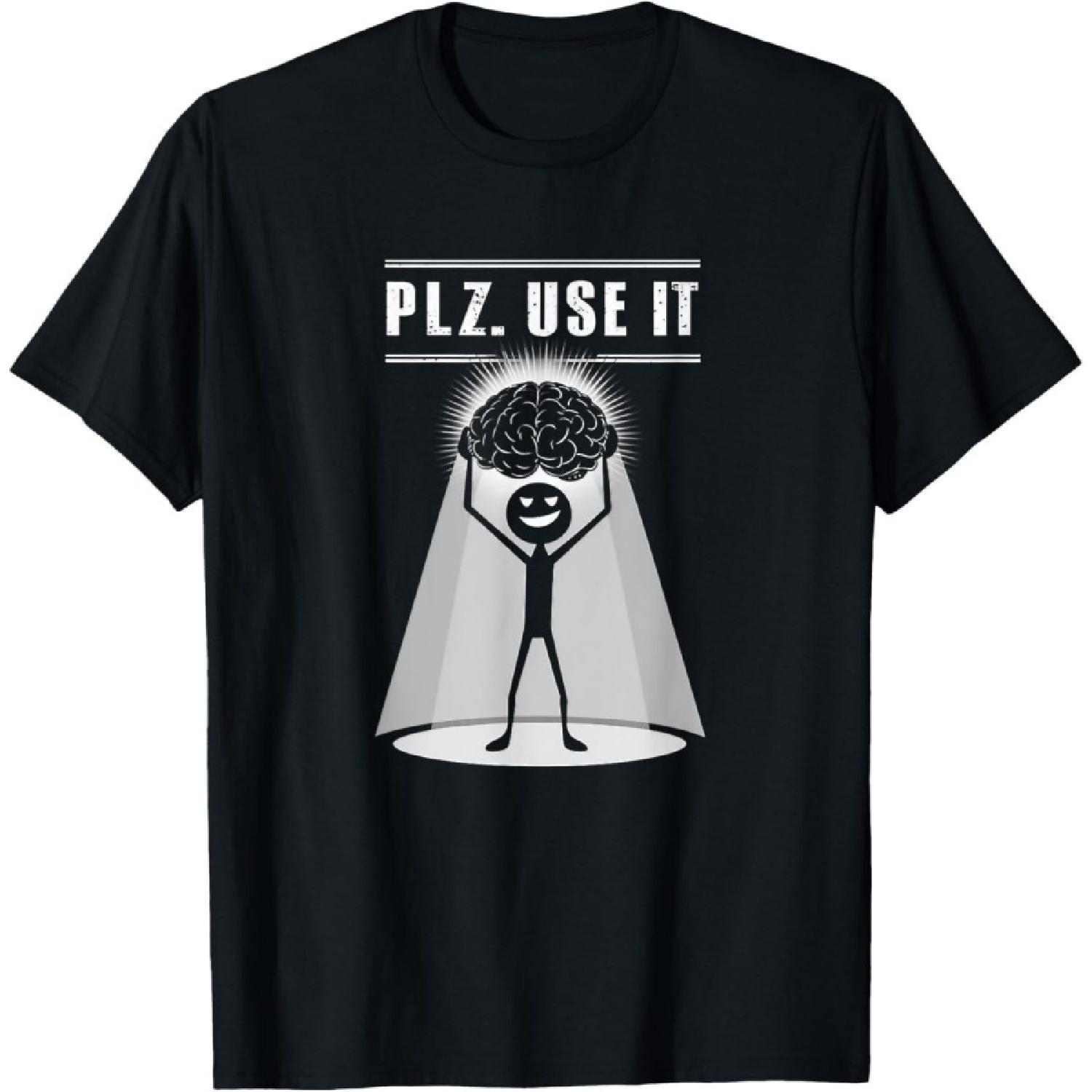 ObRenKi Use Your Brain Stick Figures Pun Funny Joke T-Shirt XXXXXL разноцветный