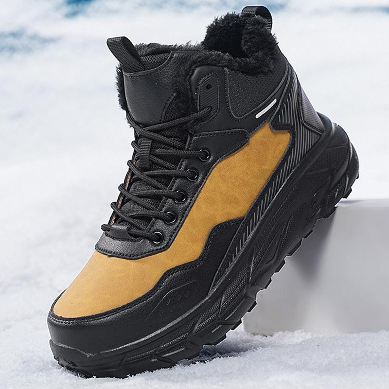 Men Winter Boots Retro Warm Protection for Cold Weather Insulated Material for Winter Comfort Durable for Outdoor Winter Use