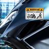 Motorcycle Warning Sticker - "DO NOT TOUCH" Universal Anti-Theft Fuel Tank Decal