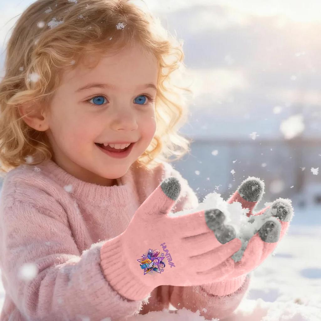 Children's Woolen Finger Gloves Smartphone Screen Gloves