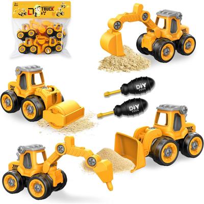Apart Take Baufahrzeug Auto Spielzeug für Kinder Stem Lernen Bausatz Werkzeug Puzzle Spiel Pädagogisches Ingenieurspielzeug Geschenk
