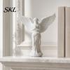 Retro Angel Ornament 3D Printed Praying Figurine, Guardian Angle Statue, Shelf Figurine Artistic Winged Women Decoration for Home Office, Housewarming