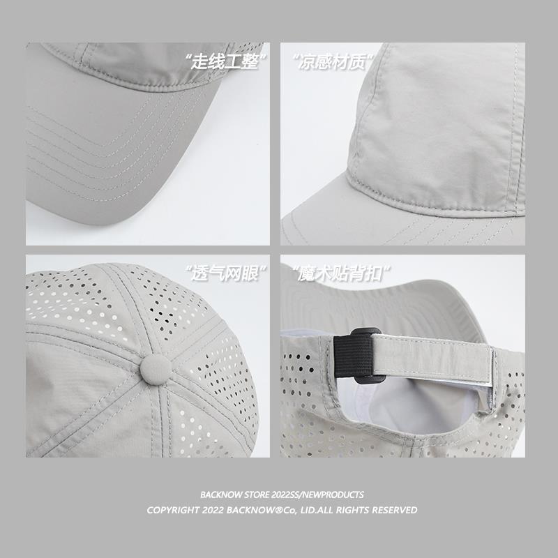 Quick-Dry Baseball Cap Men Women Mesh Ventilated Sun Hat UV Protection Adjustable Duckbill Korean Style