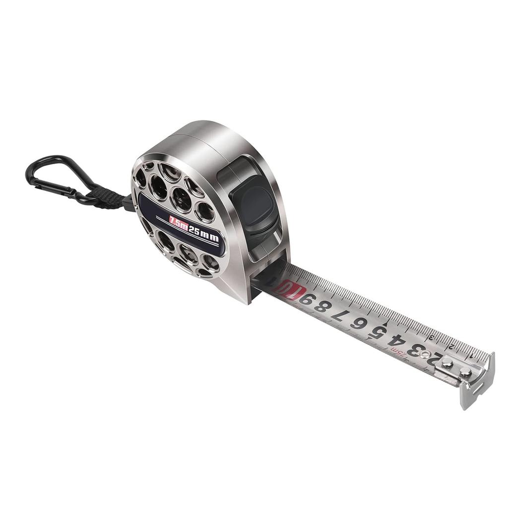 Hollow Steel Tape 25ft Stainless Measure Ruler with Double Sided Scale Waterproof Portable