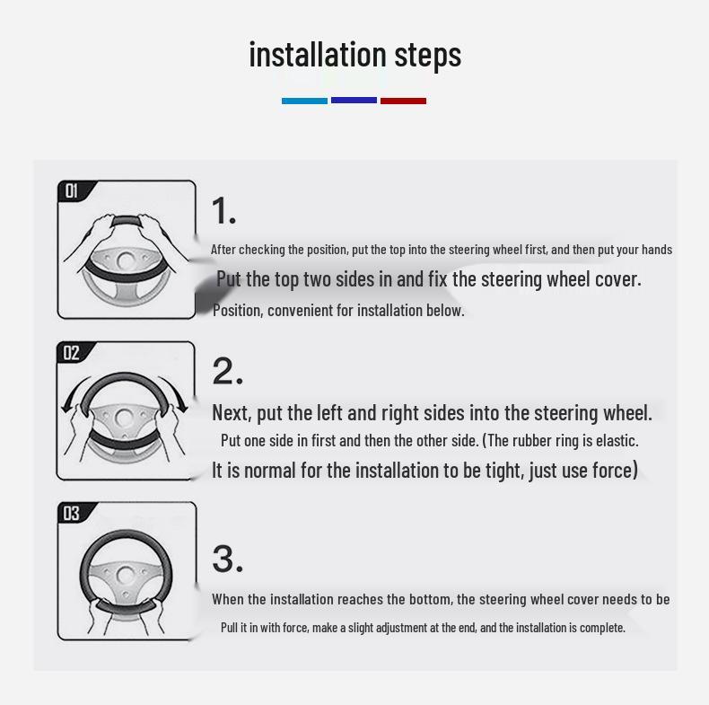 Buick Steering Wheel Cover for Regal, LaCrosse, Envision, Excelle, Encore, GL8, Velite, Verano, Keyue, GL6