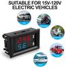 0.28" Volt Meter, DC 0-100V 10A Digital Voltmeter Ammeter Dual 3 Bits LED Display with Connect Wires Mini Ammeter Voltmeter for Electronic Circuit