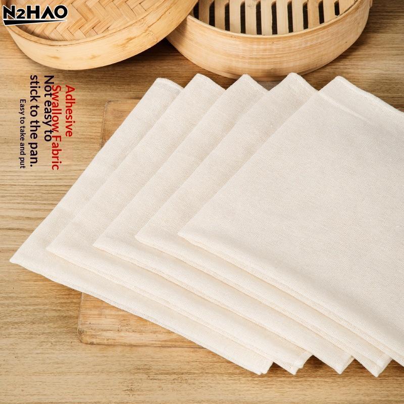 3Pcs 40/60CM Pure Cotton Steamer Cloth Household Drawer Cloth Steamed Rice And Bun Mat Round Cotton Gauze Kitchen Steamer